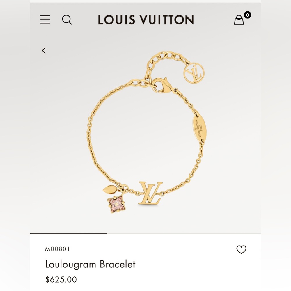 NWTLouis Vuitton Loulougram bracelet gift receipt proof of purchase included